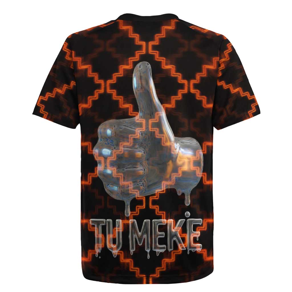 Tu Meke Maori New Zealand Slang Rugby Jersey with Glow Neon Step Style
