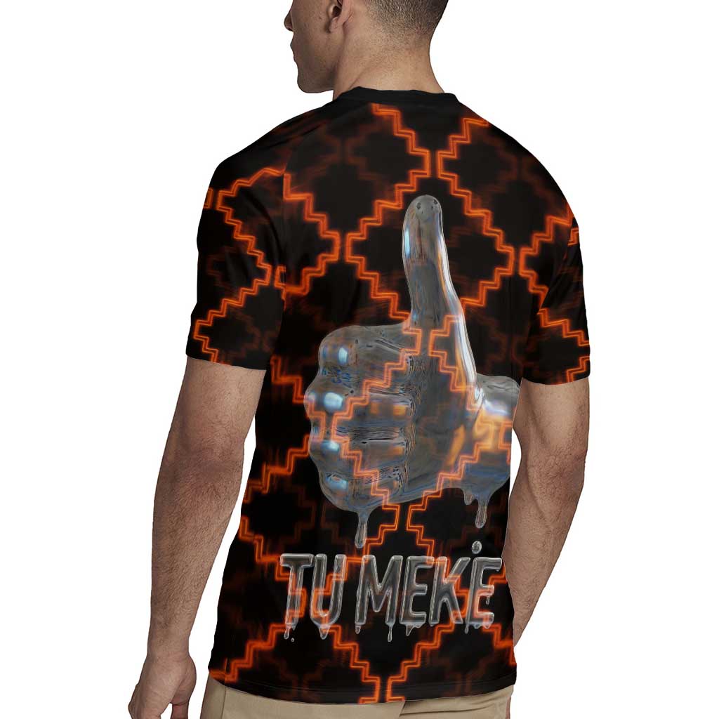 Tu Meke Maori New Zealand Slang Rugby Jersey with Glow Neon Step Style