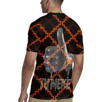 Tu Meke Maori New Zealand Slang Rugby Jersey with Glow Neon Step Style