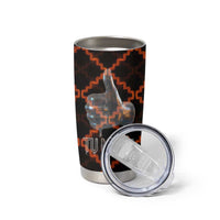 Tu Meke Maori New Zealand Slang Tumbler Cup with Glow Neon Step Style