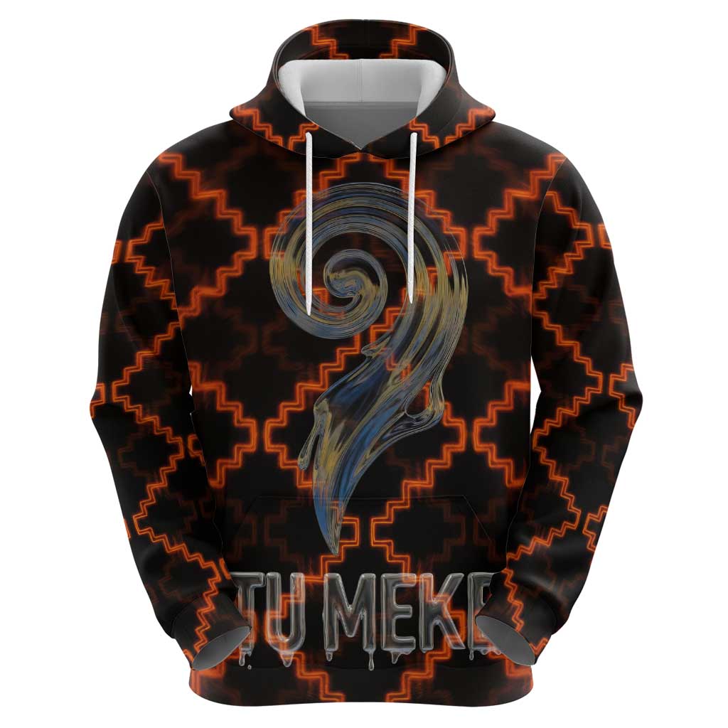 Tu Meke Maori New Zealand Slang Zip Hoodie with Glow Neon Step Style TS04 - Polynesian Pride