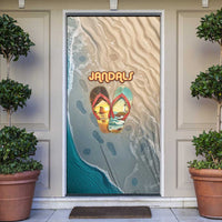 Kiwi Jandal Beach Life Door Cover New Zealand Flip Flops Ocean Wave Surf Style