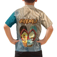 Kiwi Jandal Beach Life Family Matching Mermaid Dress and Hawaiian Shirt New Zealand Flip Flops Ocean Wave Surf Style