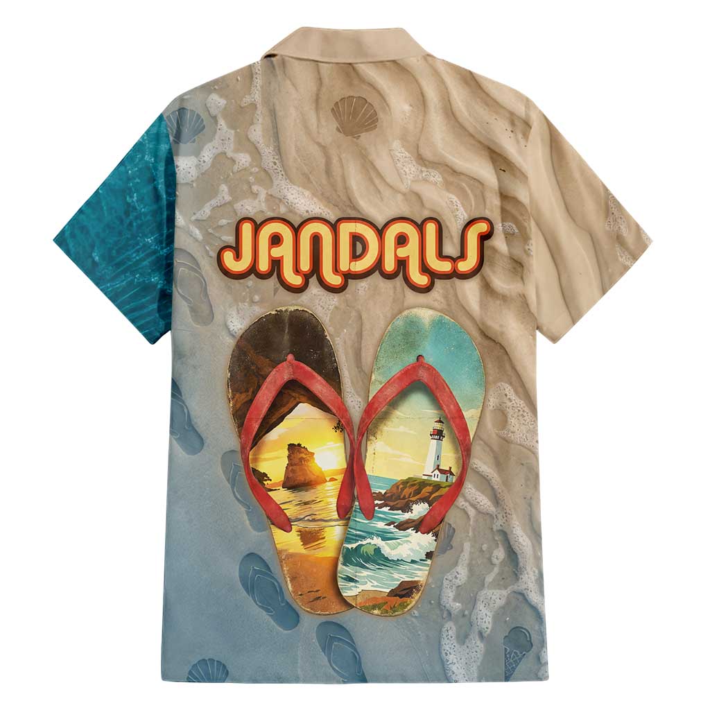 Kiwi Jandal Beach Life Family Matching Mermaid Dress and Hawaiian Shirt New Zealand Flip Flops Ocean Wave Surf Style