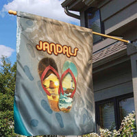 Kiwi Jandal Beach Life Garden Flag New Zealand Flip Flops Ocean Wave Surf Style