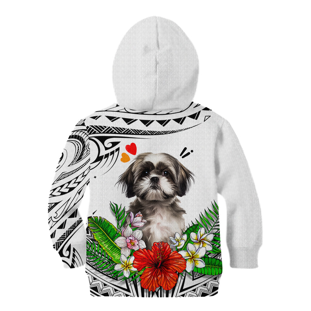 Polynesian Shih Tzu Kid Hoodie Polynesian Pattern And Shih Tzu TS04 - Polynesian Pride