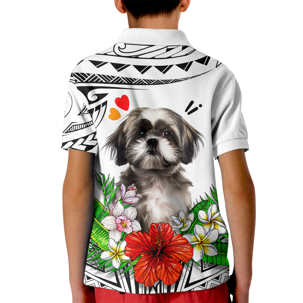 Polynesian Shih Tzu Kid Polo Shirt Polynesian Pattern And Shih Tzu TS04 - Polynesian Pride