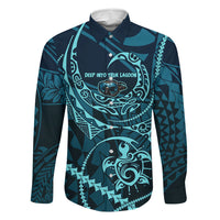 Chuuk Deep Into Truk Lagoon Family Matching Puletasi and Hawaiian Shirt Polynesian Tribal Pattern Wreck Diving Teal Ship Art
