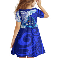 Chuuk Micronesian Roots Family Matching Long Sleeve Bodycon Dress and Hawaiian Shirt Polynesian Tribal Pattern Hibiscus Flower And Stingray Art