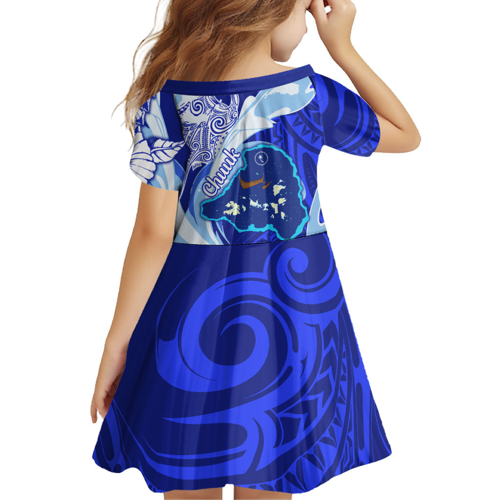 Chuuk Micronesian Roots Family Matching Off Shoulder Maxi Dress and Hawaiian Shirt Polynesian Tribal Pattern Hibiscus Flower And Stingray Art