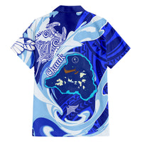 Chuuk Micronesian Roots Hawaiian Shirt Polynesian Tribal Pattern Hibiscus Flower And Stingray Art