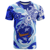Chuuk Micronesian Roots T Shirt Polynesian Tribal Pattern Hibiscus Flower And Stingray Art