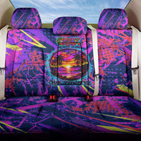 Chuuk Tropical Sunset Coordinates Back Car Seat Cover Neon Graffiti Polynesian Tribal