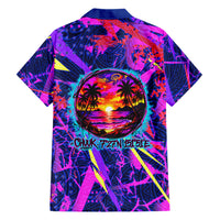 Chuuk Tropical Sunset Coordinates Hawaiian Shirt Neon Graffiti Polynesian Tribal
