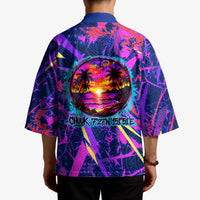 Chuuk Tropical Sunset Coordinates Kimono Neon Graffiti Polynesian Tribal