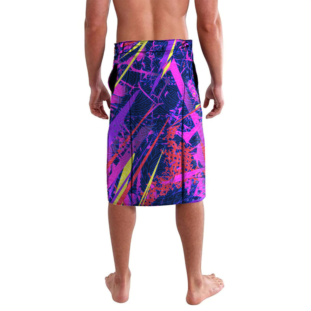 Chuuk Tropical Sunset Coordinates Lavalava Neon Graffiti Polynesian Tribal