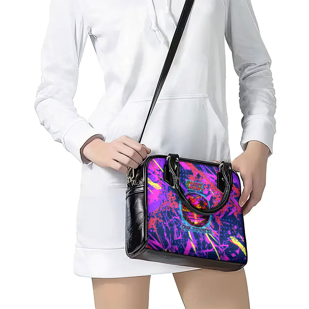 Chuuk Tropical Sunset Coordinates Shoulder Handbag Neon Graffiti Polynesian Tribal