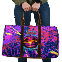 Chuuk Tropical Sunset Coordinates Travel Bag Neon Graffiti Polynesian Tribal