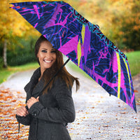 Chuuk Tropical Sunset Coordinates Umbrella Neon Graffiti Polynesian Tribal