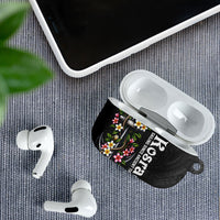 Kosrae Nautical Heritage AirPods Case Polynesian Tribal Anchor With Plumeria Tropical Art