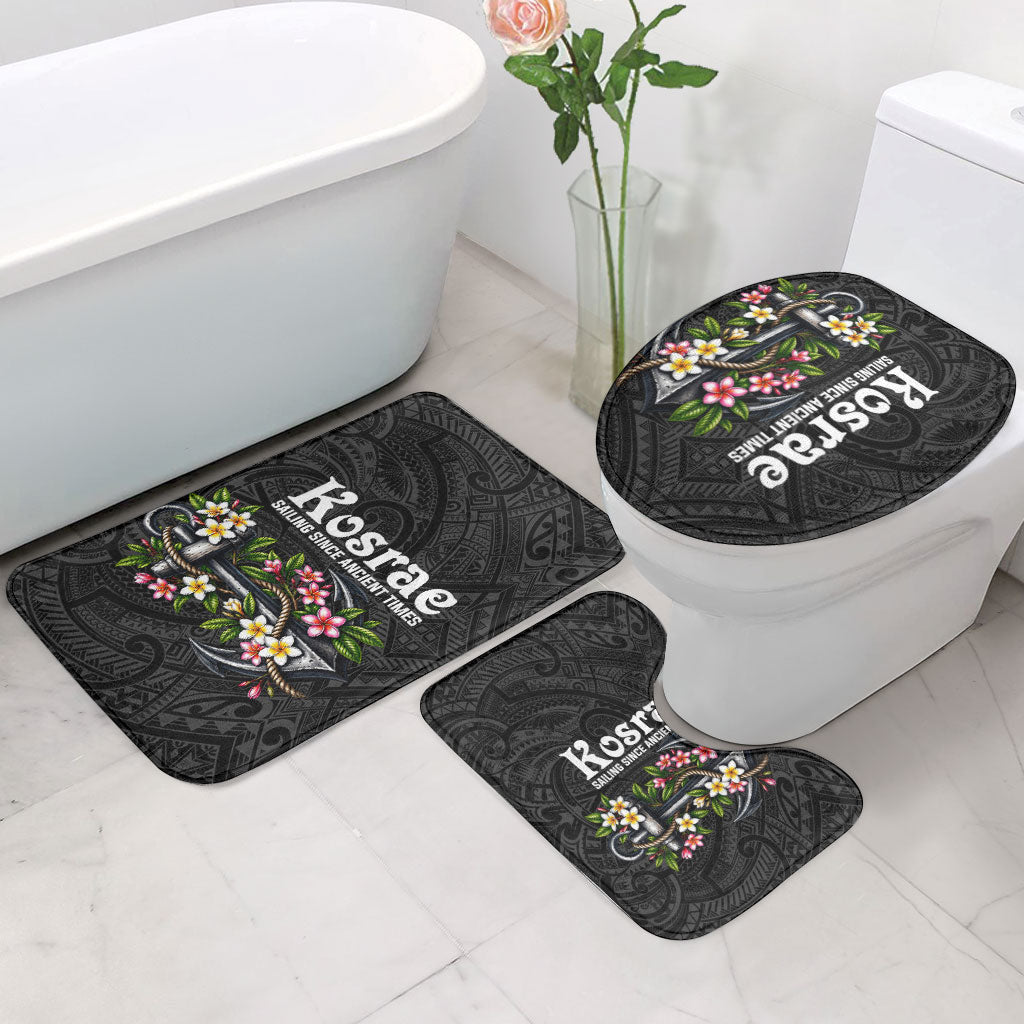Kosrae Nautical Heritage Bathroom Set Polynesian Tribal Anchor With Plumeria Tropical Art