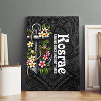 Kosrae Nautical Heritage Canvas Wall Art Polynesian Tribal Anchor With Plumeria Tropical Art