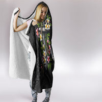 Kosrae Nautical Heritage Hooded Blanket Polynesian Tribal Anchor With Plumeria Tropical Art