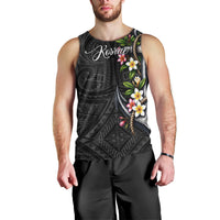 Kosrae Nautical Heritage Men Tank Top Polynesian Tribal Anchor With Plumeria Tropical Art