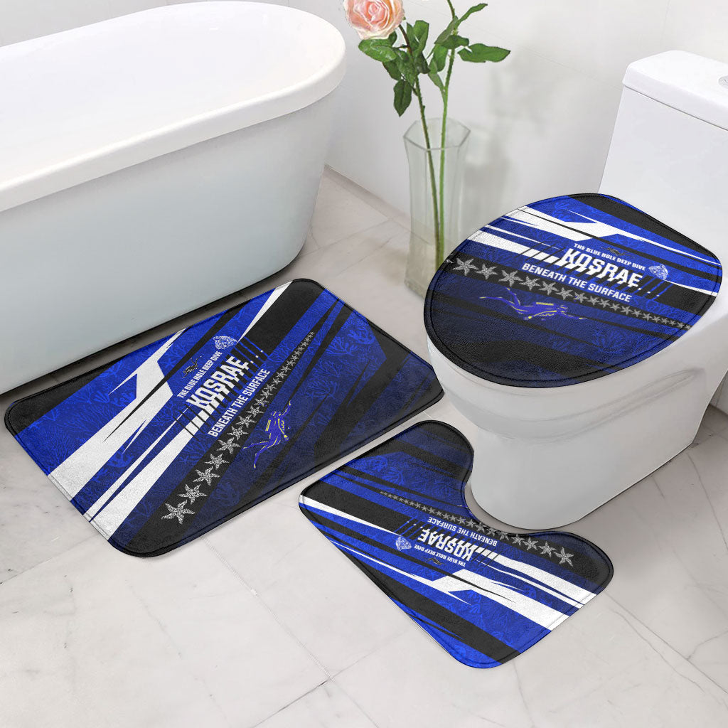 Kosrae Deep Sea Scuba Diving Bathroom Set Blue Hole Beneath The Surface Coral Reef Graphic Art