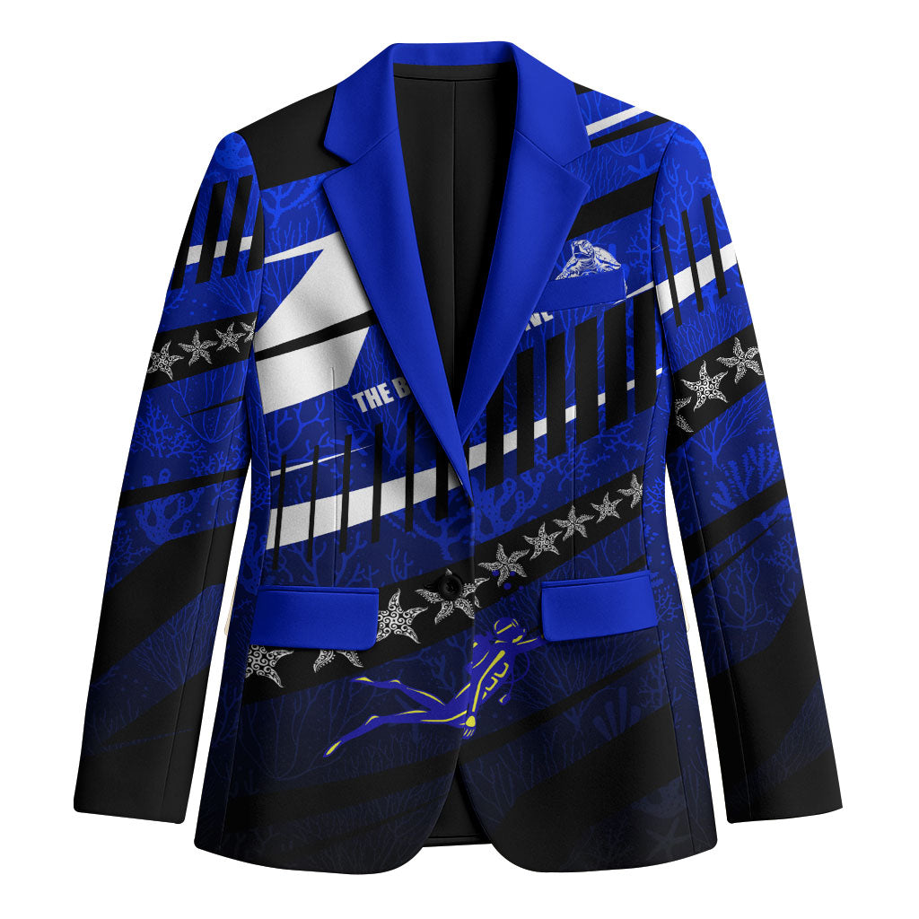Kosrae Deep Sea Scuba Diving Blazer Blue Hole Beneath The Surface Coral Reef Graphic Art
