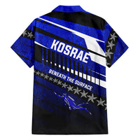 Kosrae Deep Sea Scuba Diving Family Matching Off The Shoulder Long Sleeve Dress and Hawaiian Shirt Blue Hole Beneath The Surface Coral Reef Graphic Art