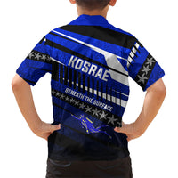 Kosrae Deep Sea Scuba Diving Family Matching Tank Maxi Dress and Hawaiian Shirt Blue Hole Beneath The Surface Coral Reef Graphic Art