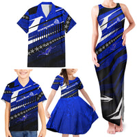 Kosrae Deep Sea Scuba Diving Family Matching Tank Maxi Dress and Hawaiian Shirt Blue Hole Beneath The Surface Coral Reef Graphic Art