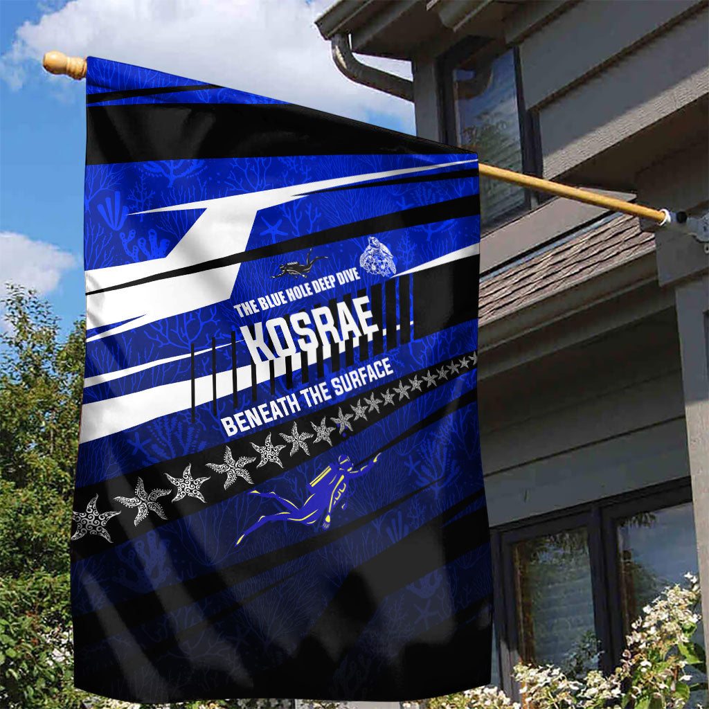 Kosrae Deep Sea Scuba Diving Garden Flag Blue Hole Beneath The Surface Coral Reef Graphic Art
