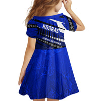Kosrae Deep Sea Scuba Diving Kid Short Sleeve Dress Blue Hole Beneath The Surface Coral Reef Graphic Art