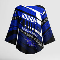 Kosrae Deep Sea Scuba Diving Kimono Sleeve Blouse Blue Hole Beneath The Surface Coral Reef Graphic Art