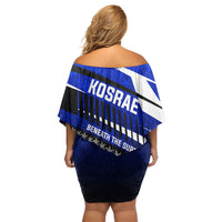 Kosrae Deep Sea Scuba Diving Off Shoulder Short Dress Blue Hole Beneath The Surface Coral Reef Graphic Art
