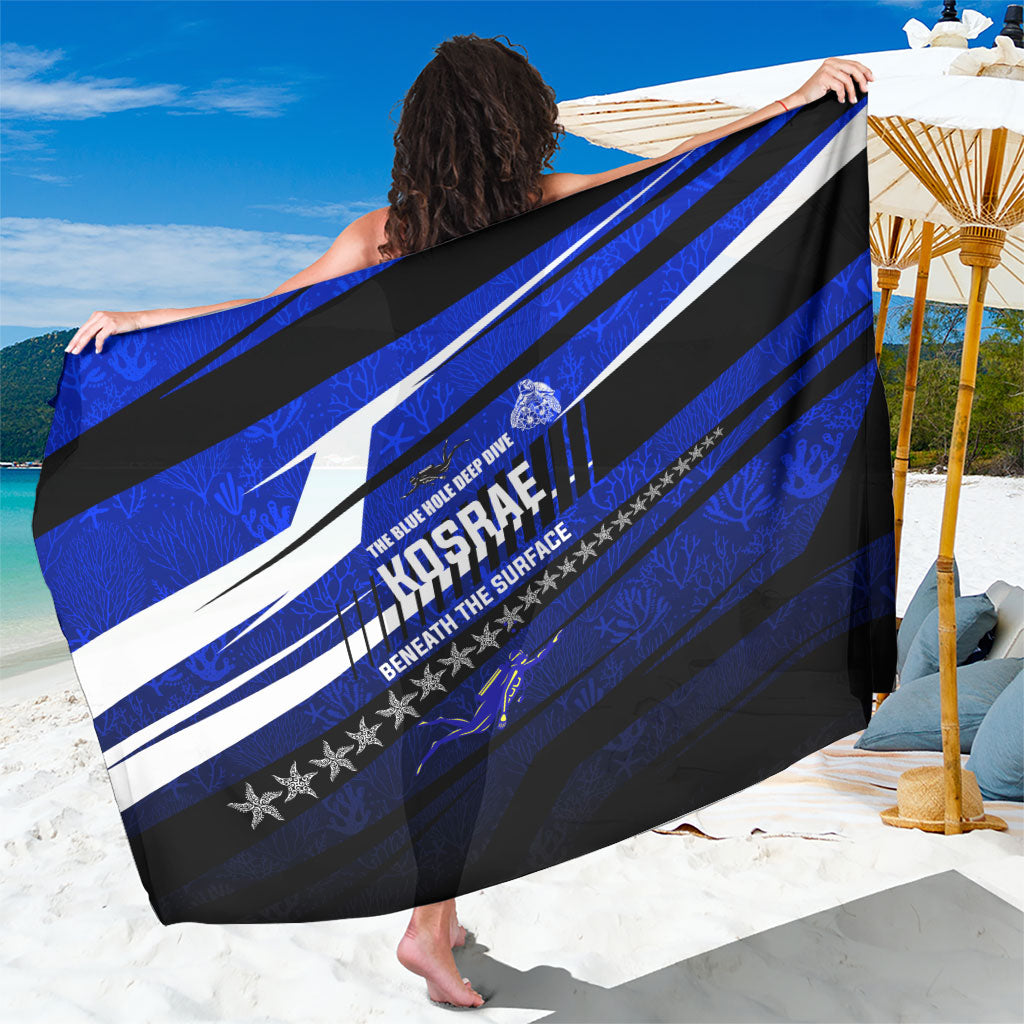 Kosrae Deep Sea Scuba Diving Sarong Blue Hole Beneath The Surface Coral Reef Graphic Art