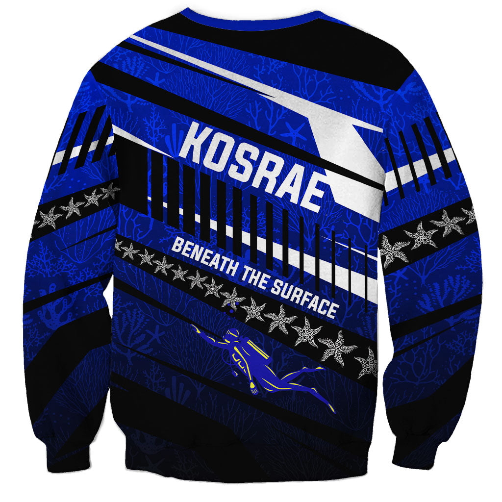 Kosrae Deep Sea Scuba Diving Sweatshirt Blue Hole Beneath The Surface Coral Reef Graphic Art