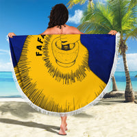 Kosrae Fafa Culinary Heritage Beach Blanket Kosraean Gold Taro Tradition Illustration With Coconut Leaves