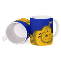 Kosrae Fafa Culinary Heritage Ceramic Mug Kosraean Gold Taro Tradition Illustration With Coconut Leaves