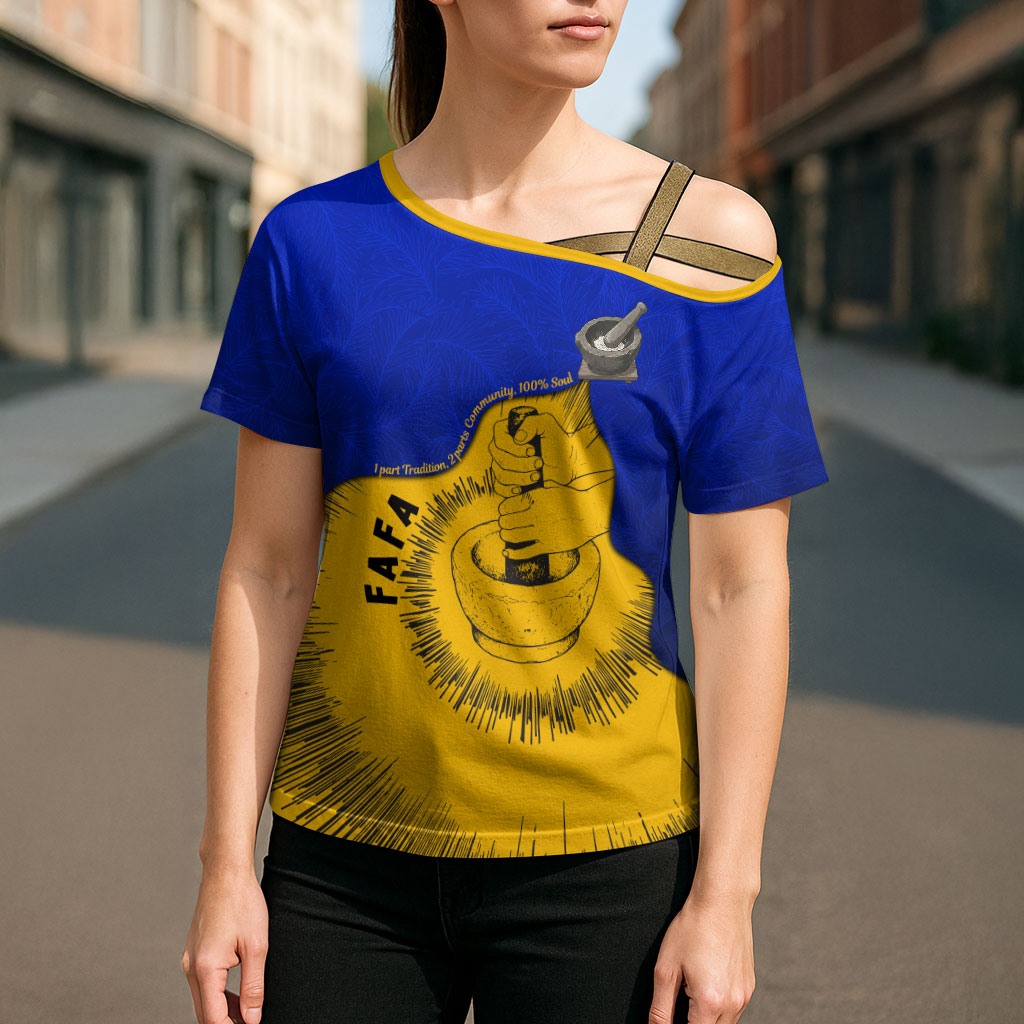 Kosrae Fafa Culinary Heritage Cross Shoulder Shirt Kosraean Gold Taro Tradition Illustration With Coconut Leaves