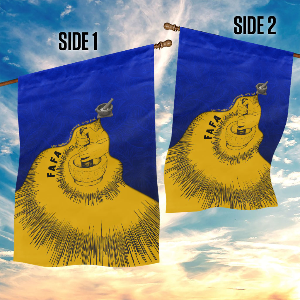 Kosrae Fafa Culinary Heritage Garden Flag Kosraean Gold Taro Tradition Illustration With Coconut Leaves