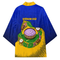 Kosrae Fafa Culinary Heritage Kimono Kosraean Gold Taro Tradition Illustration With Coconut Leaves