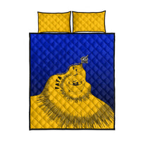 Kosrae Fafa Culinary Heritage Quilt Bed Set Kosraean Gold Taro Tradition Illustration With Coconut Leaves