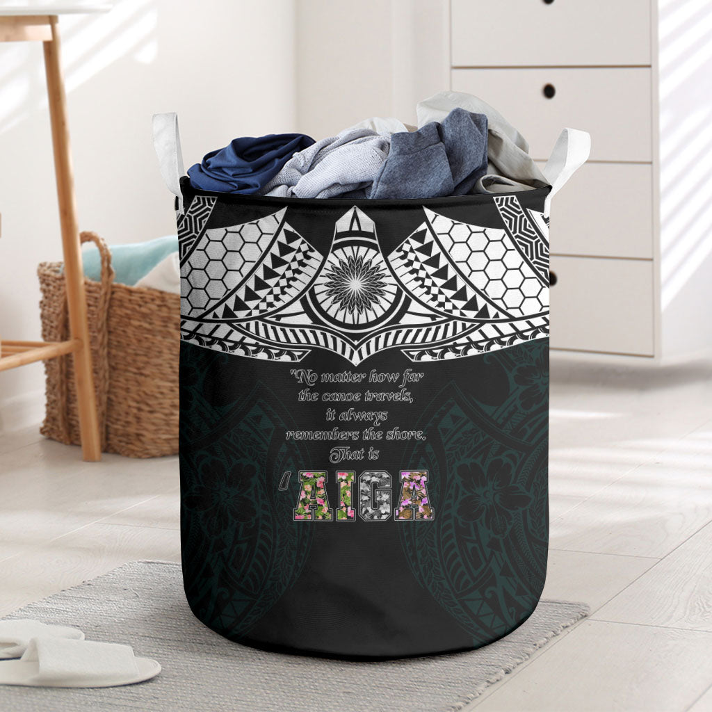 AIGA Always In Gods Arms Samoa Laundry Basket Polynesian Tribal Tattoo Art Family Heritage Faith