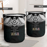 AIGA Always In Gods Arms Samoa Laundry Basket Polynesian Tribal Tattoo Art Family Heritage Faith