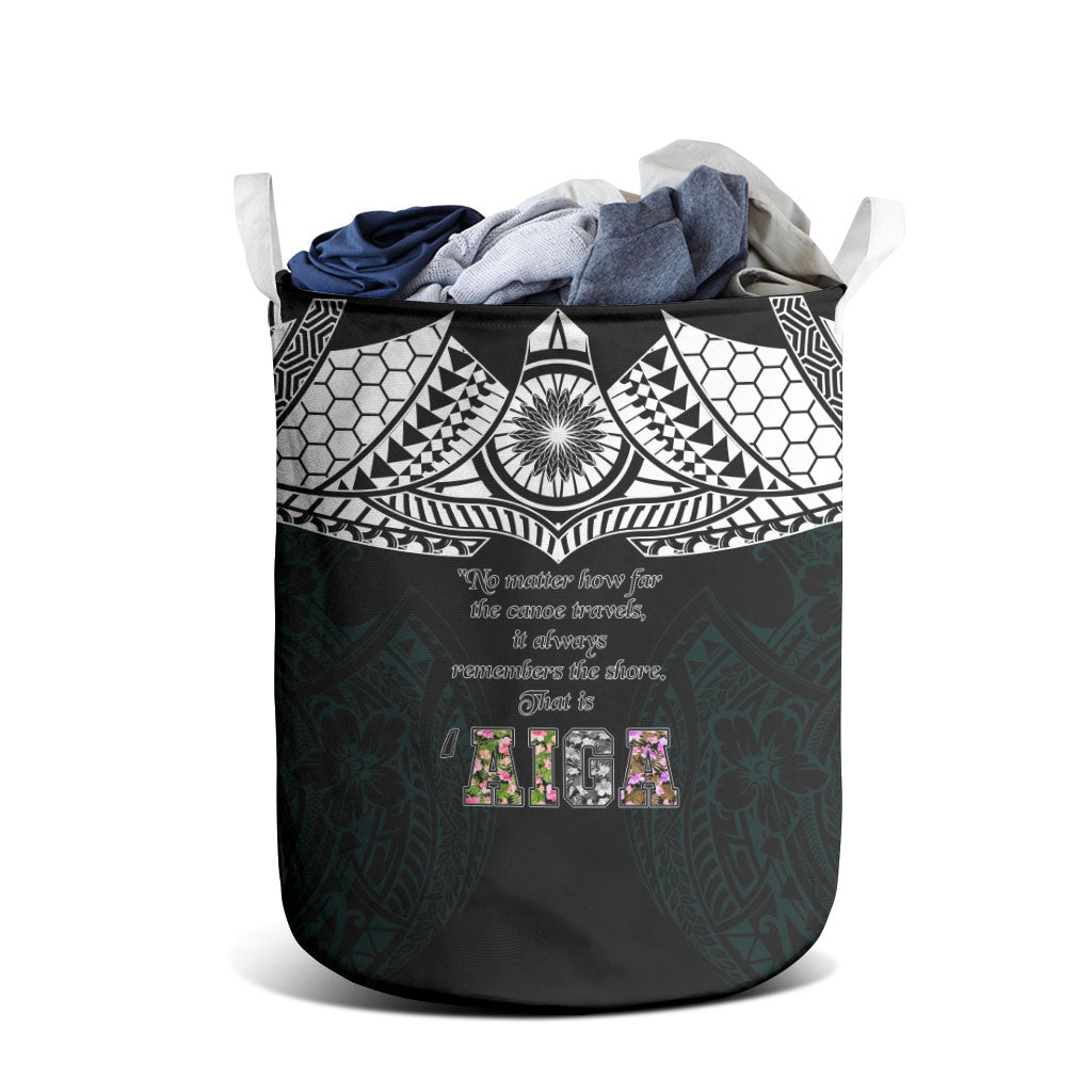 AIGA Always In Gods Arms Samoa Laundry Basket Polynesian Tribal Tattoo Art Family Heritage Faith