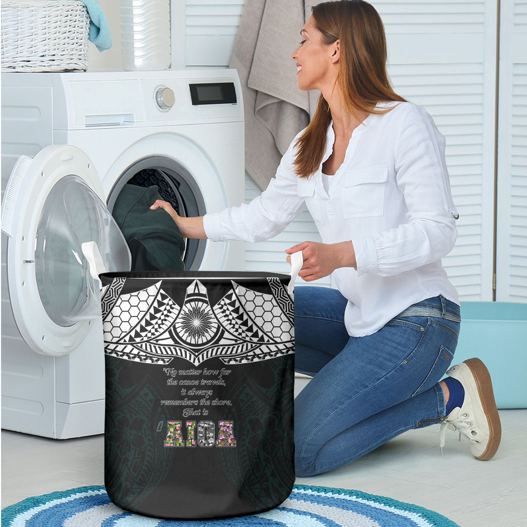 AIGA Always In Gods Arms Samoa Laundry Basket Polynesian Tribal Tattoo Art Family Heritage Faith