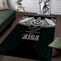AIGA Always In Gods Arms Samoa Area Rug Polynesian Tribal Tattoo Art Family Heritage Faith